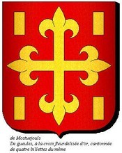 Bouton aux armoiries de la famille Mostuejouls (Rouergue) Blason10