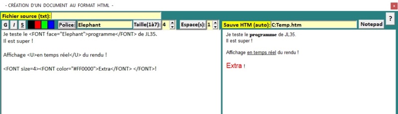 Créer un fichier Html 135