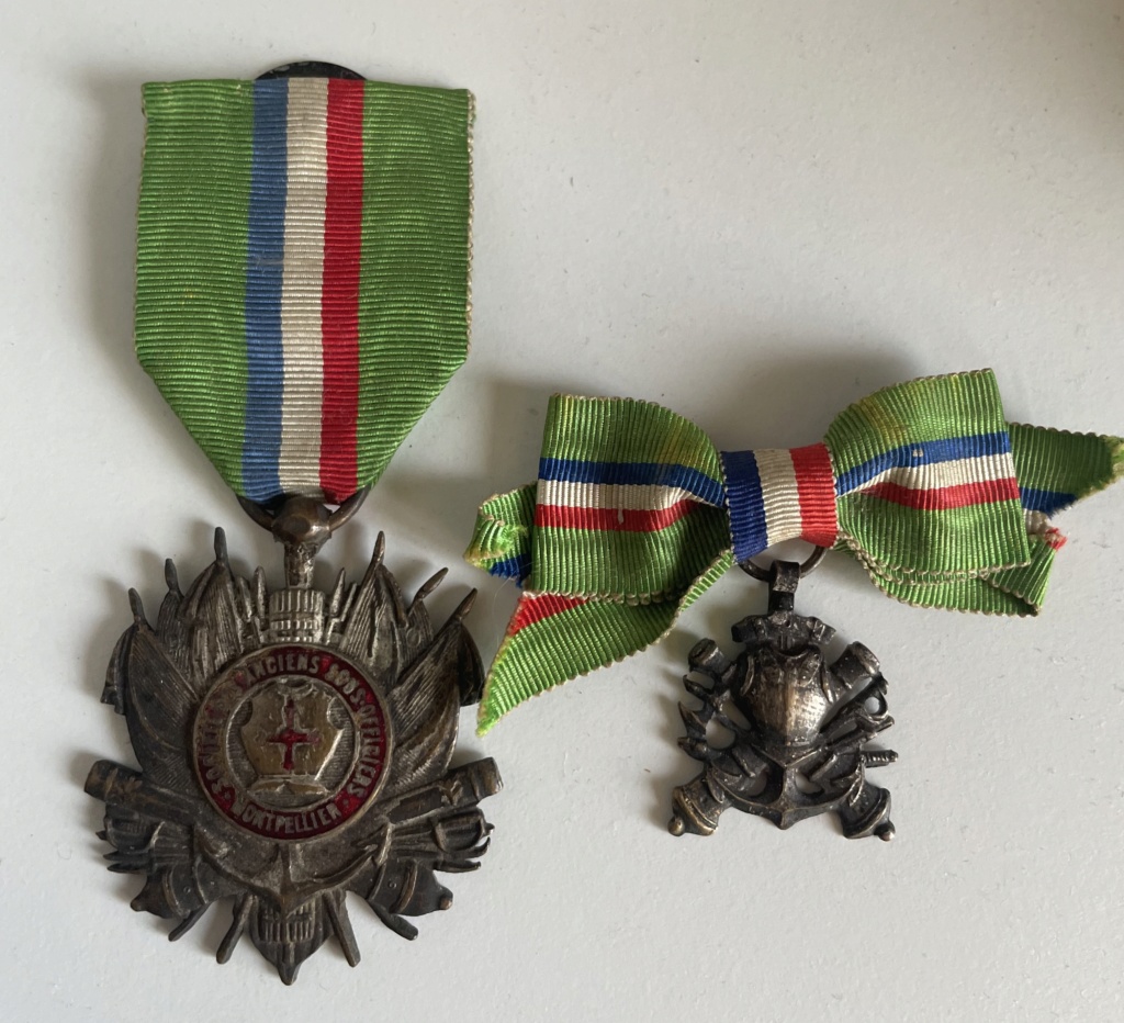 Médailles société des sous officiers de Montpellier  3b01be10