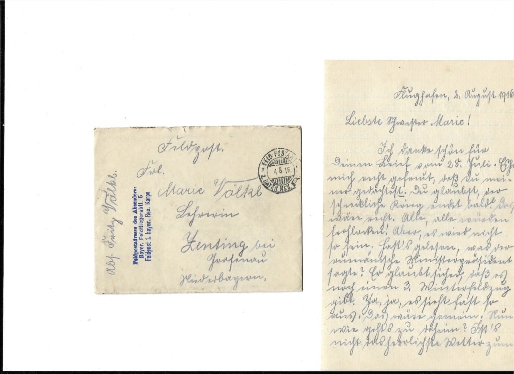 Correspondance Fliegerabteilung - 1915-1918 Manusc18