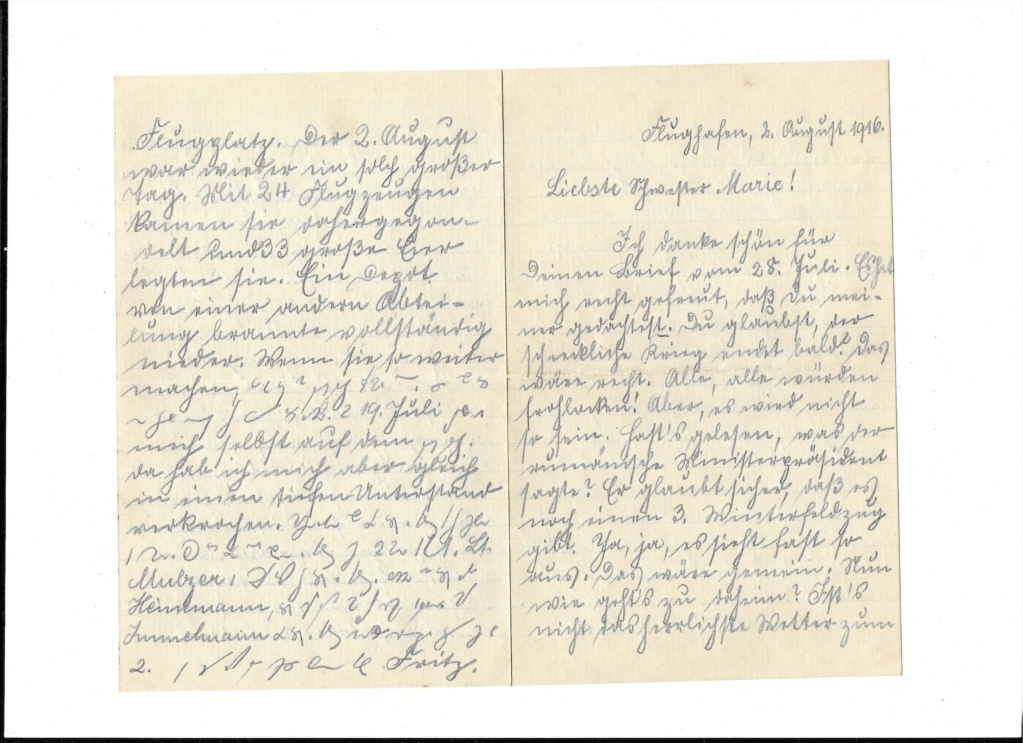 Correspondance Fliegerabteilung - 1915-1918 Manusc28