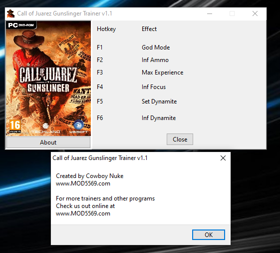 Call of Juarez Gunslinger Trainer v1.1 - MOD5569 Forums