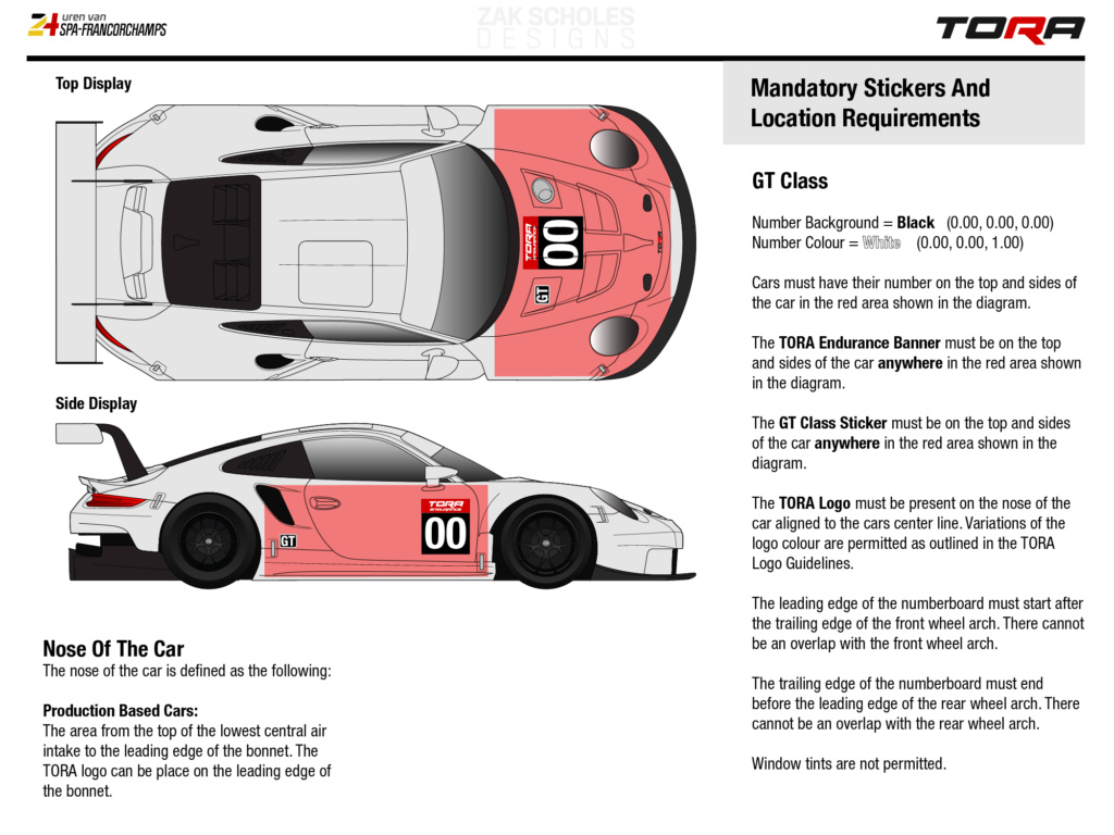 TORA 24 uren van Spa-Francorchamps - Livery & Decal Rules 2022_s12