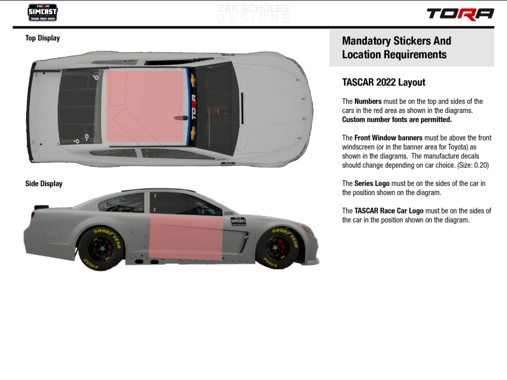 TORA TASCAR Season 11 - Livery & Decal Rules Tascar11