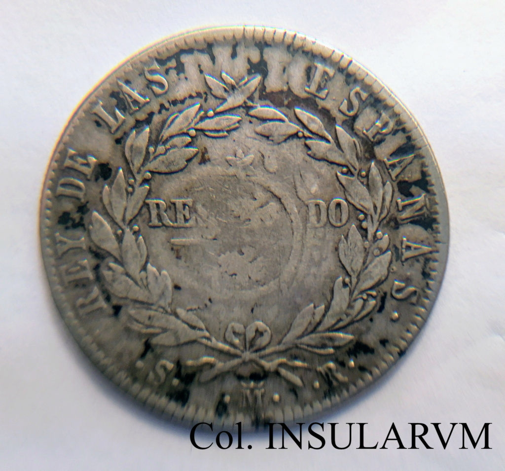 Fernando VII, 10 Reales. 1821 SR. Madrid. “Resellada” sobre ½ Escudo francés. BC+/MBC- 10_rea12