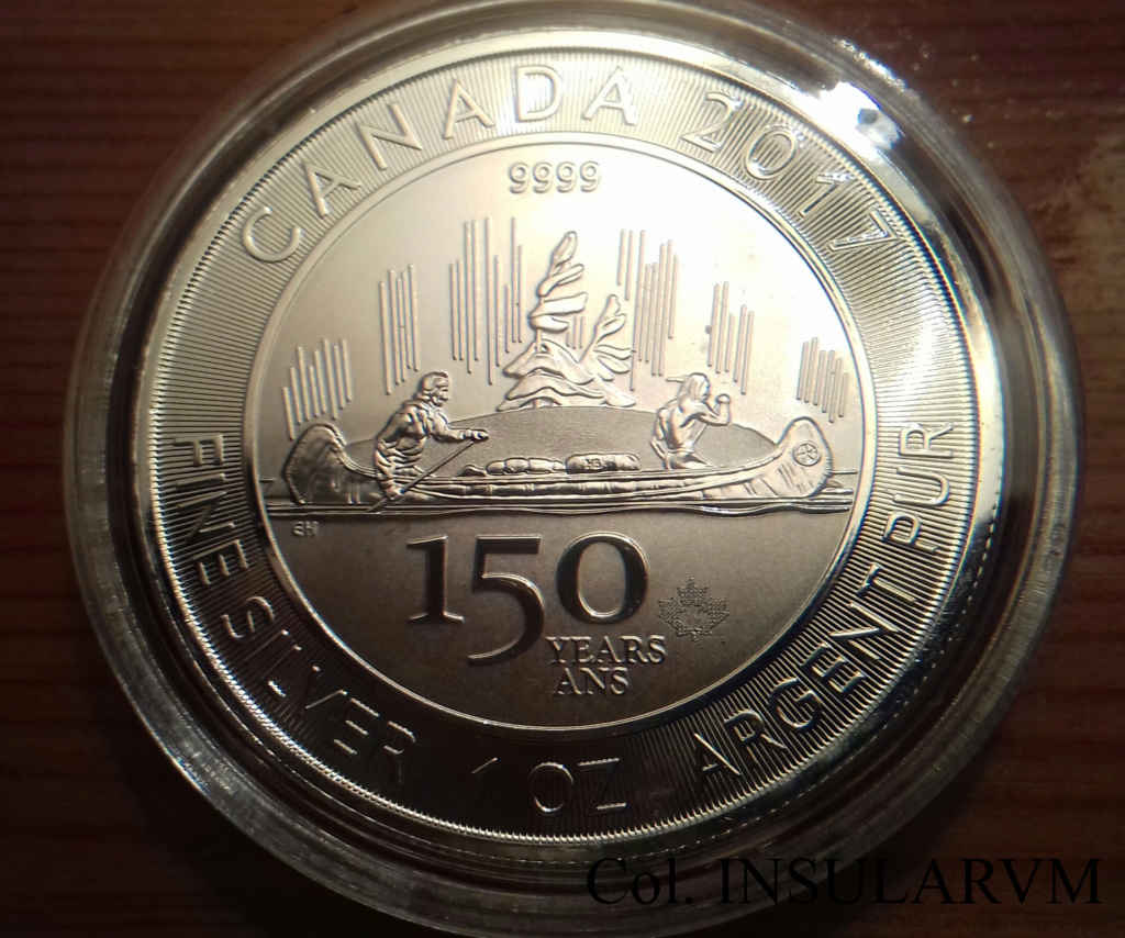 Canadá. 5 Dólares (Onza plata) 2017 “150 Years-Voyageur” UNC/BU 1_onza29