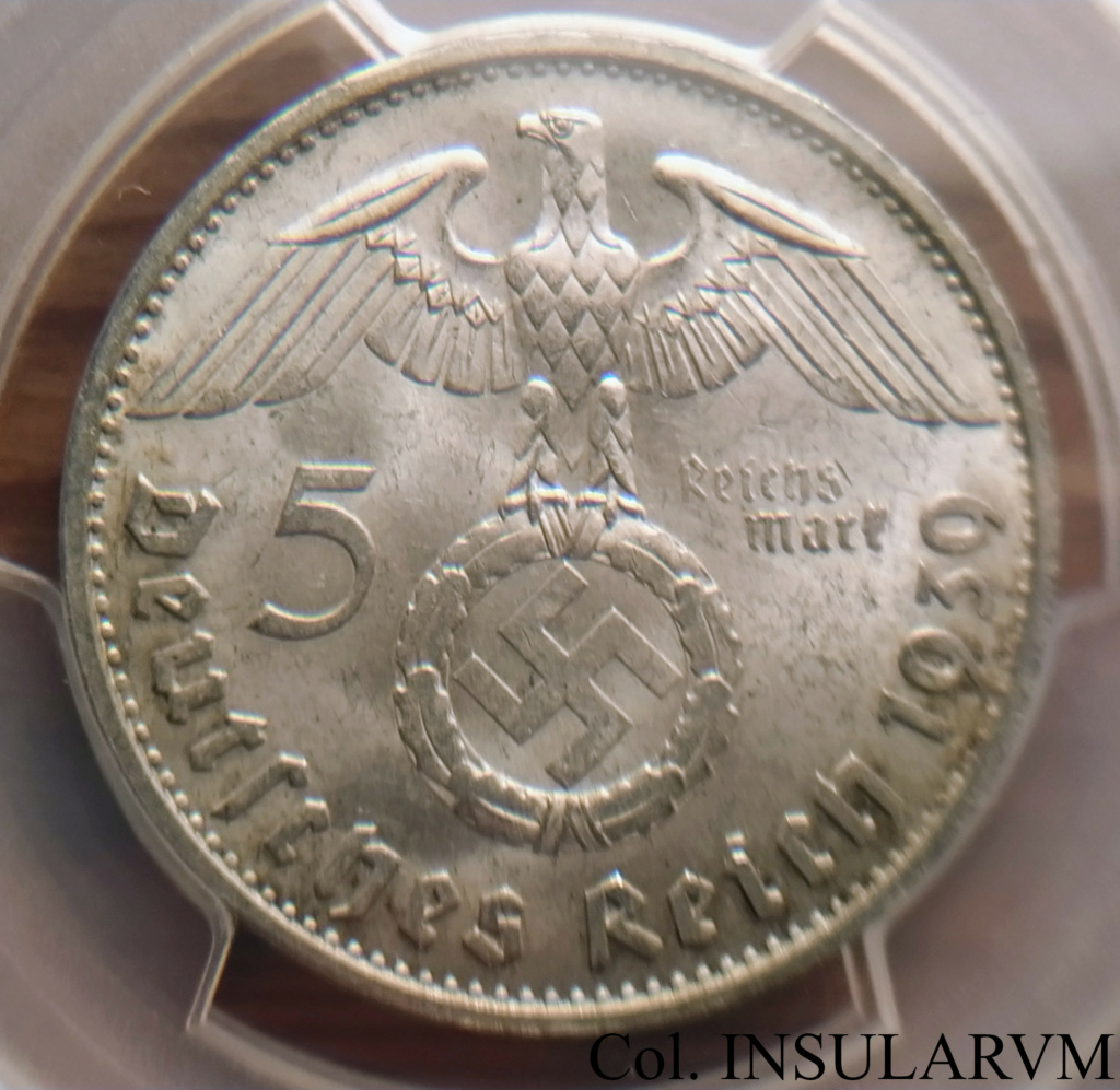 III Reich, 5 ReichsMark 1939-B (Viena) NGC MS 63+ 5_reic23