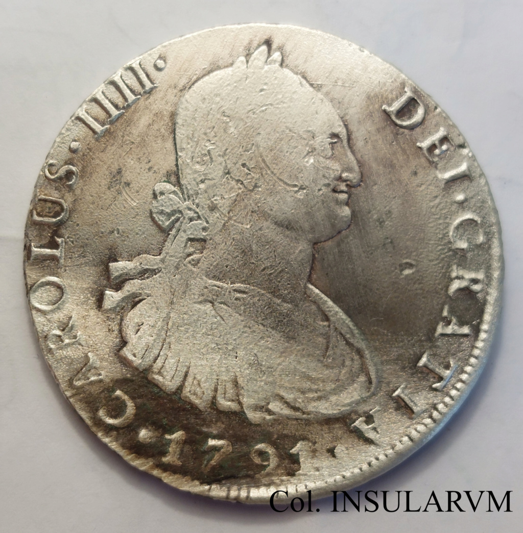 Carlos IV, 8 Reales. 1791 PR. Potosí. Pecio desconocido (Aguas de Haití, ca. 1791). 8_real40