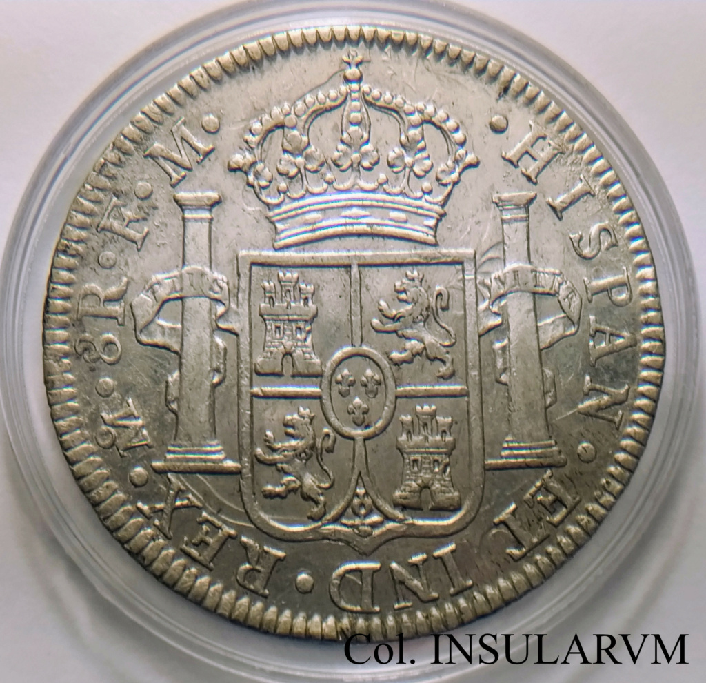 Carlos IV, 8 Reales. 1793 FM. México. Repinte. MBC+/EBC- 8_real52