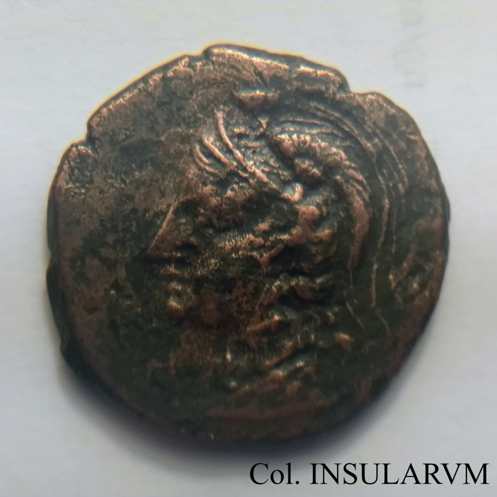 Calco hispano-cartaginés (218-206 a.C.). Diosa Tanit y caballo. BC+ Calco_10