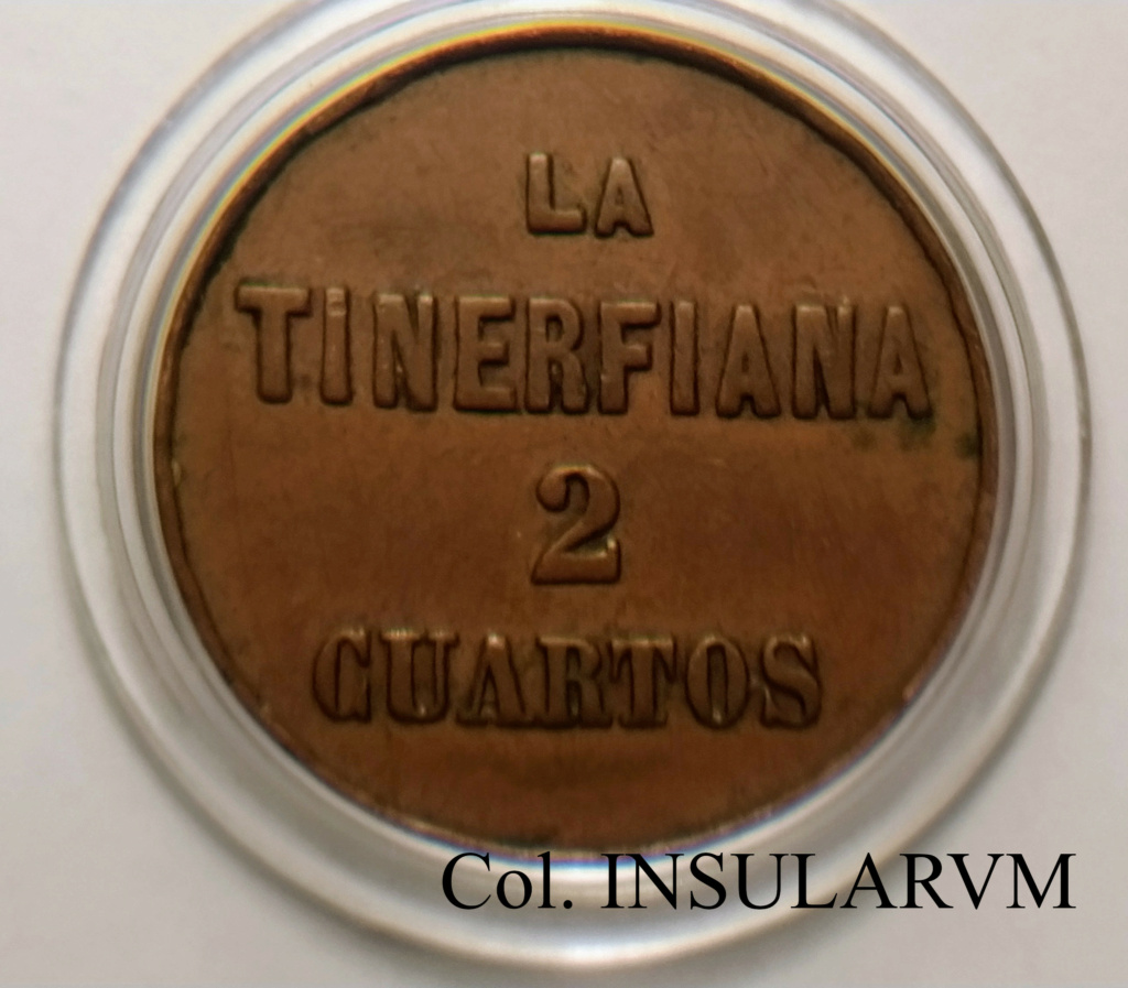 Ficha monetaria, 2 Cuartos. Siglo XIX. Cooperativa “La Tinerfiana”. Tenerife. EBC- Ficha_10