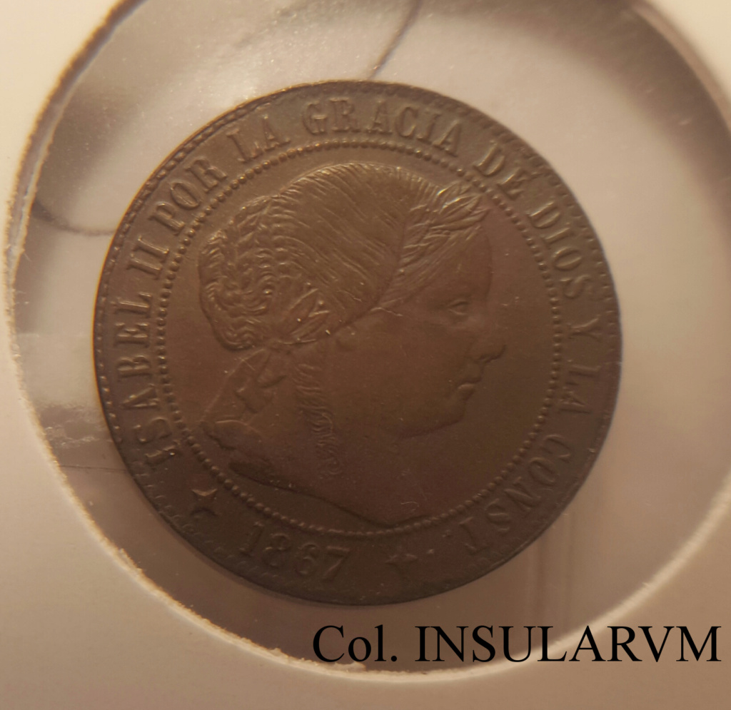 1/2 Céntimo de Escudo 1867. Isabel II. Jubia OM. SC-/UNC- Medio_14