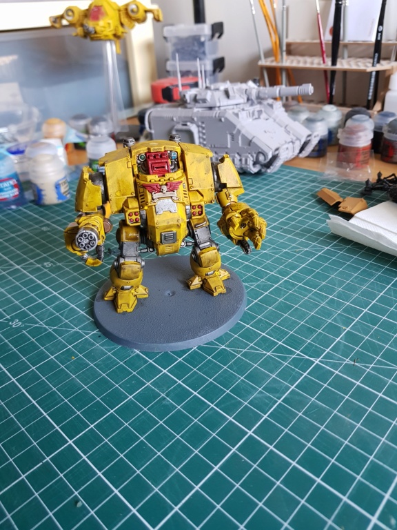 [Fini] [Soulhammer - Imperial fist] Dreadnought redemptor(105) + onslaught gatling (30) + heavy flamer (14) + fragstorm Grenade launcher (8) --> 157 points 20200412