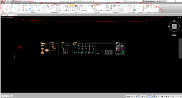 Đổi giao diện AutoCAD Ribbon đời cao về AutoCAD Classic Chuyen10