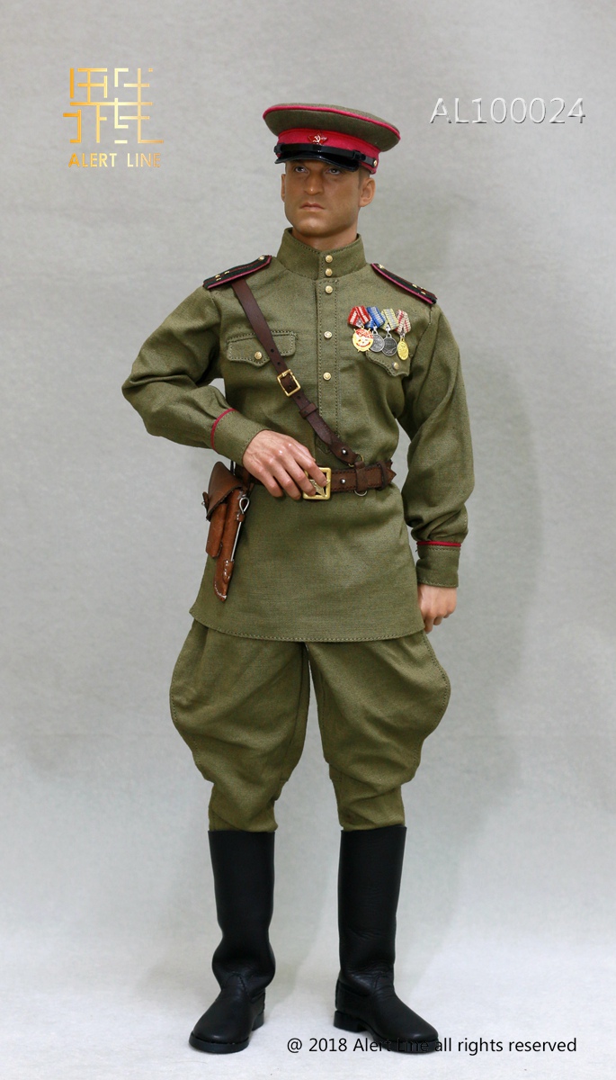 Soviet - NEW PRODUCT: Alert Line line play model new product: 1/6 World War II 1944-Soviet Red Army Infantry Captain Military Officer Set (AL100024#) 1202