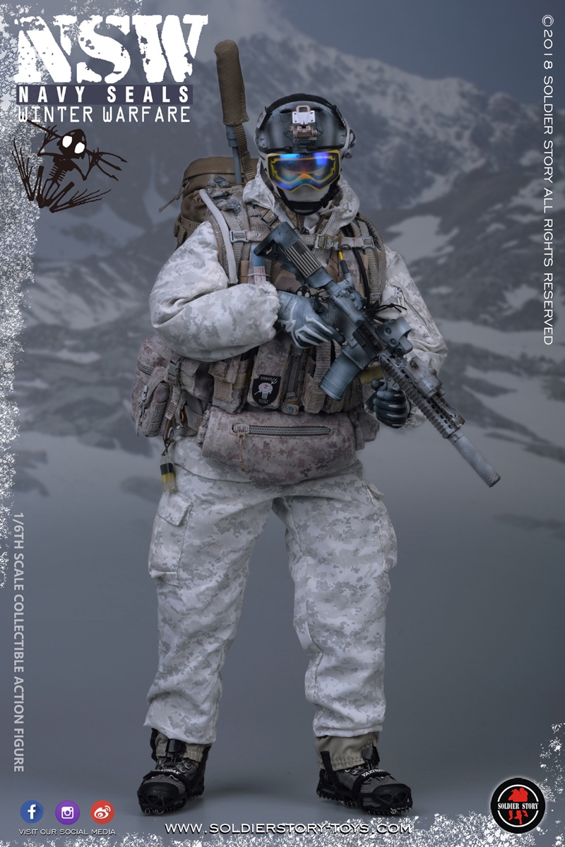 SS109 - NEW PRODUCT: SoldierStory: 1/6 US Navy Seals - NSW Snow Precision Shooter MARKSMAN (SS109#) 1211