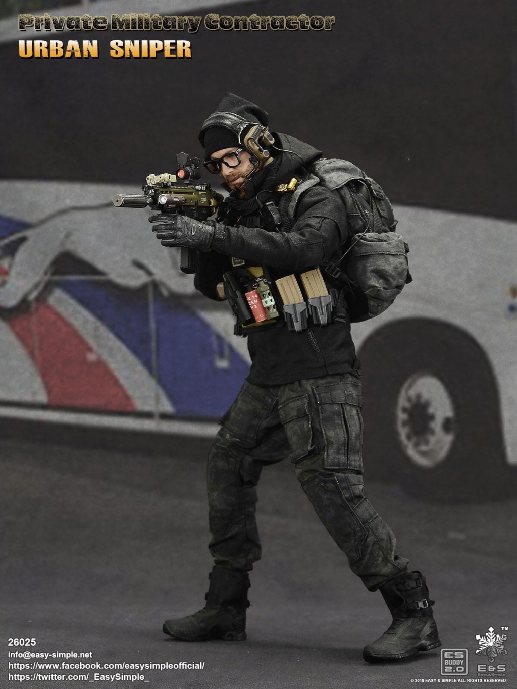 ModernMilitary - NEW PRODUCT: EASY & SIMPLE: Private Military Contractor Urban Sniper - 1/6 Scale Figure (EAS-26025) 1353