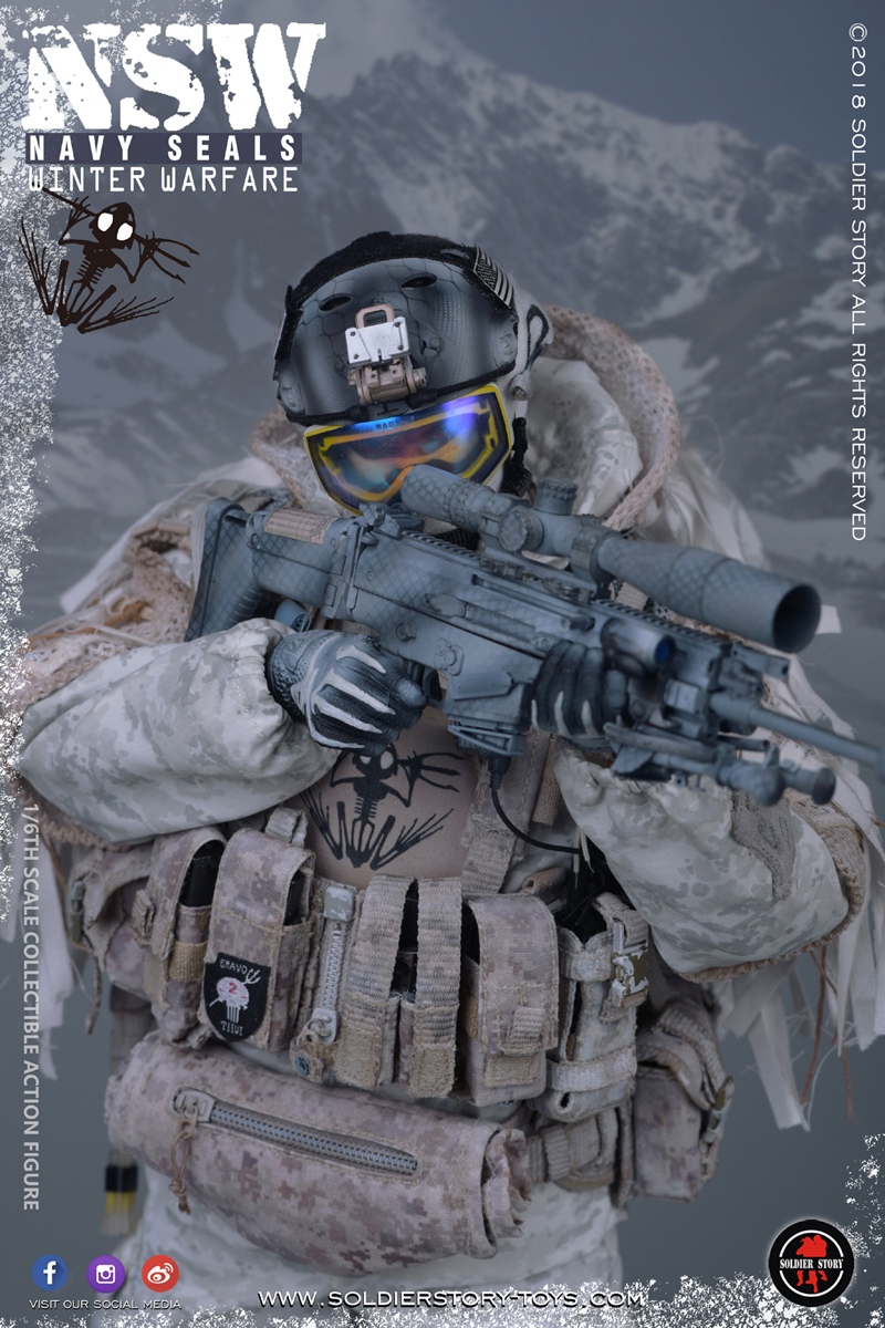 SS109 - NEW PRODUCT: SoldierStory: 1/6 US Navy Seals - NSW Snow Precision Shooter MARKSMAN (SS109#) 2510