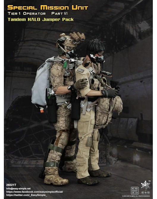 ModernMilitary - NEW PRODUCT: Easy & Simple 26021T 1/6 Scale Tier 1 SMU Part VI Tandem HALO Jumper Pack 26021t13