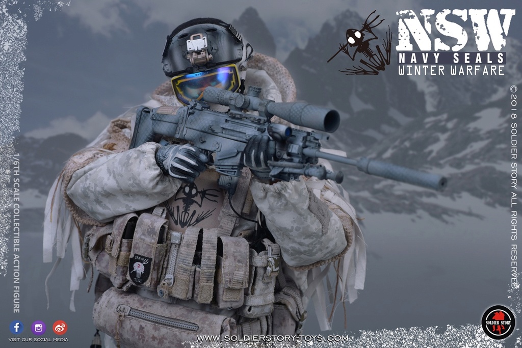 SS109 - NEW PRODUCT: SoldierStory: 1/6 US Navy Seals - NSW Snow Precision Shooter MARKSMAN (SS109#) 2710