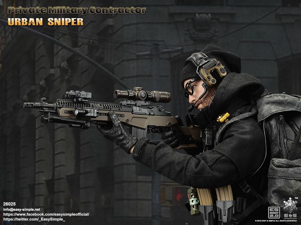 NEW PRODUCT: EASY & SIMPLE: Private Military Contractor Urban Sniper - 1/6 Scale Figure (EAS-26025) 2916