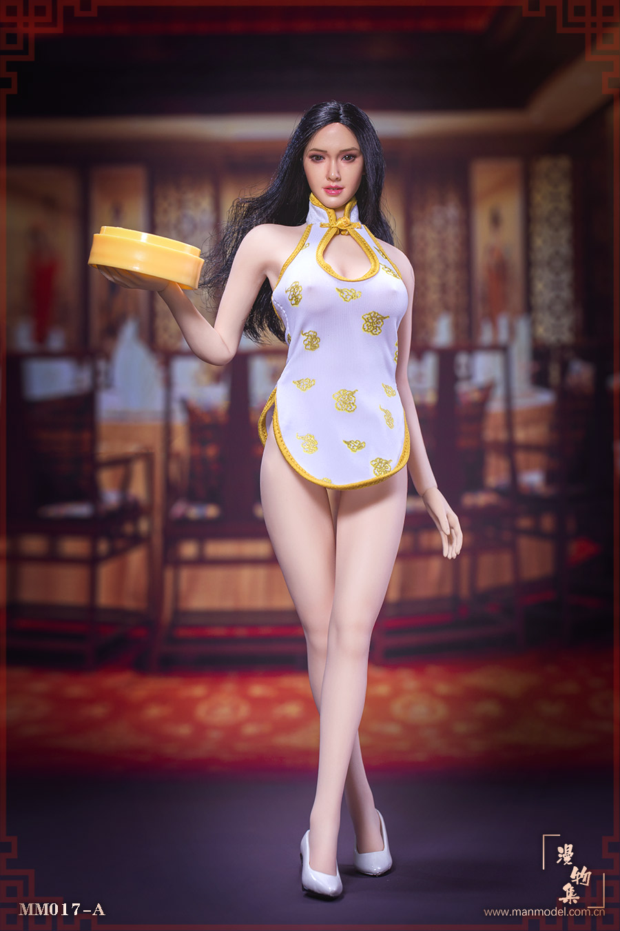 clothing - NEW PRODUCT: Manchu Collection Manmodel 1/6 MM017 Chinese Restaurant Waitress Super Short Cheongsam Dress Set 5 381