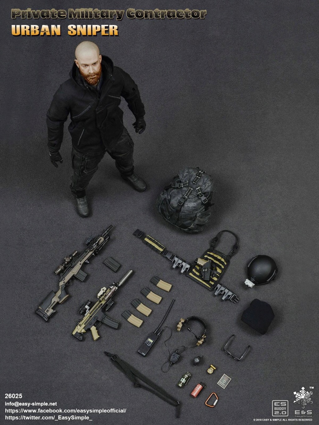 ModernMilitary - NEW PRODUCT: EASY & SIMPLE: Private Military Contractor Urban Sniper - 1/6 Scale Figure (EAS-26025) 4612