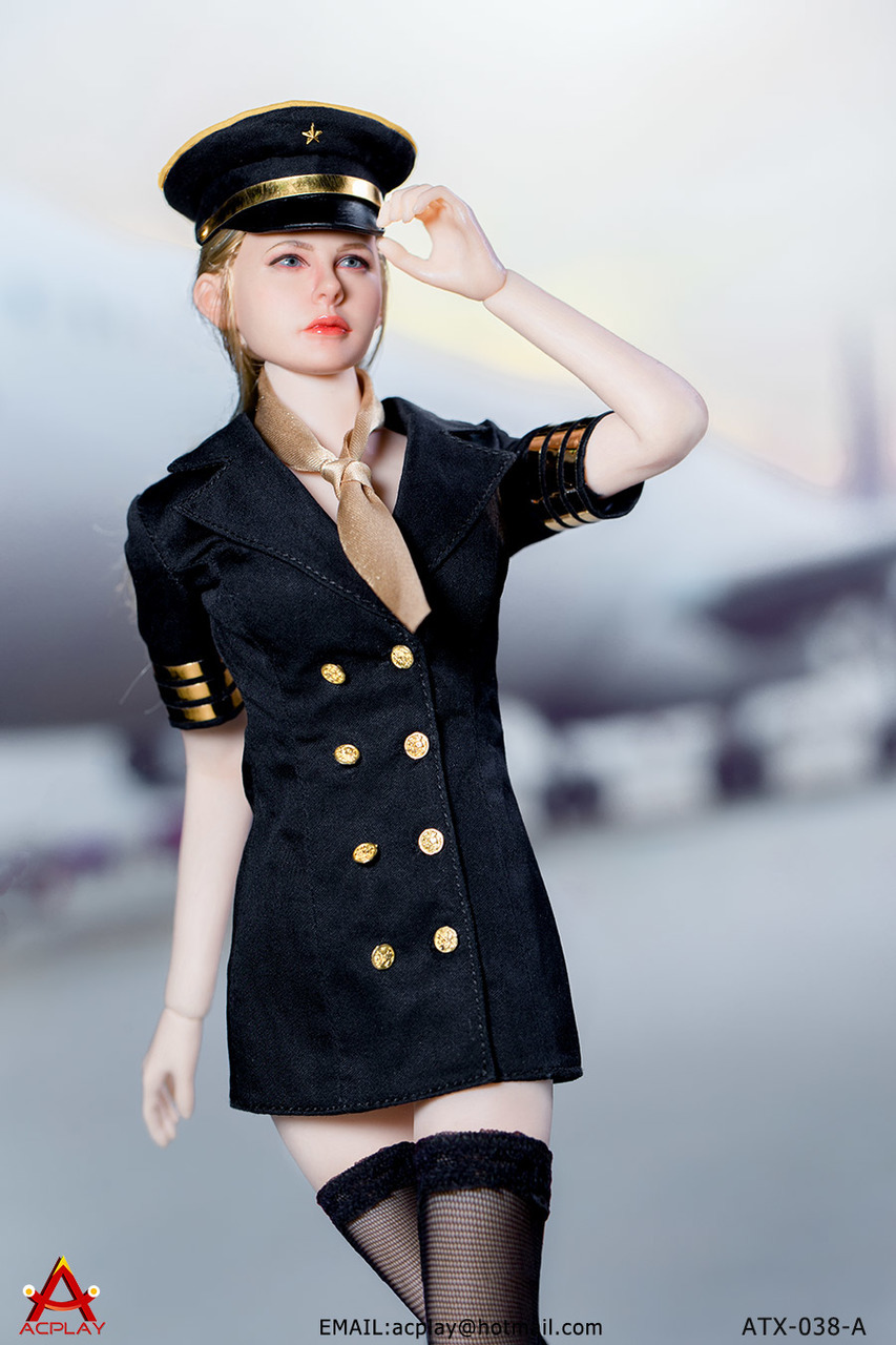 Clothes - NEW PRODUCT: [AP-ATX038A,B,C,D,E] ACPLAY 1/6 Flight Attendant Dress (5 Colors) 563