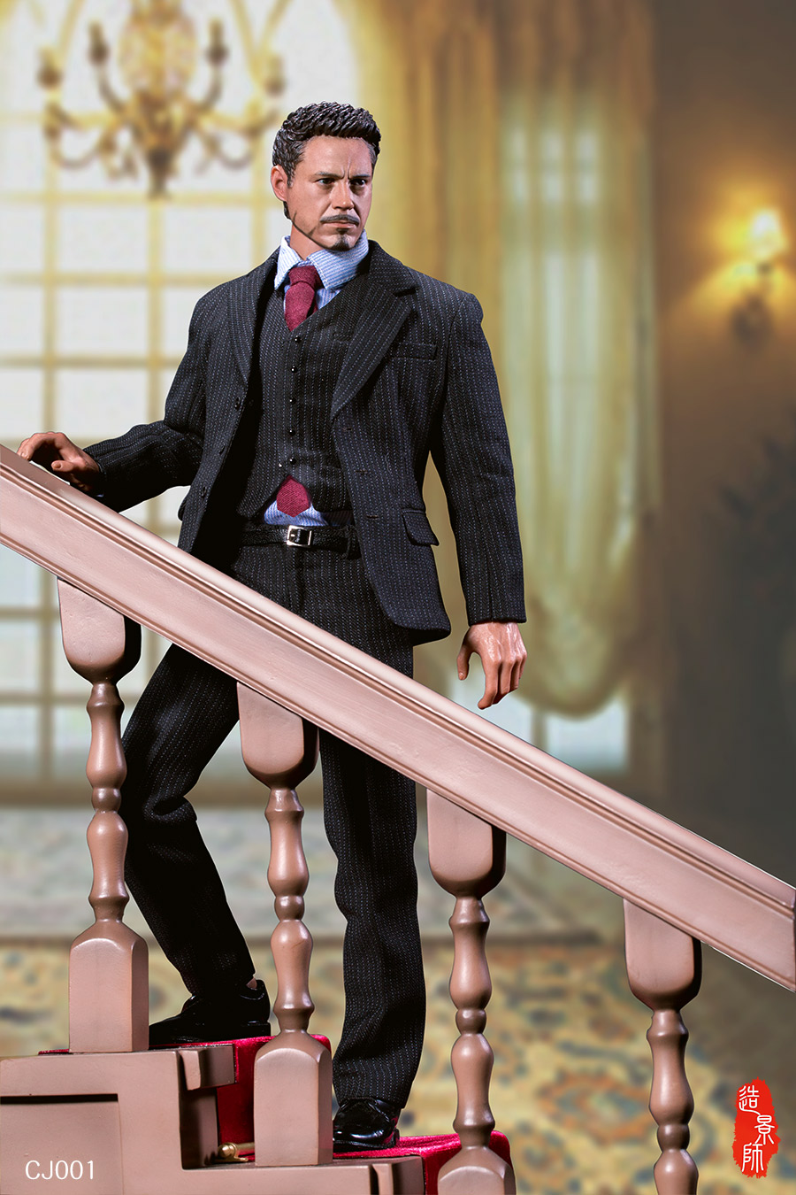 NEW PRODUCT: landscaper new product: 1/6 villa stair with armrest scene model (CJ001#)) - suitable for 12-inch doll model 592