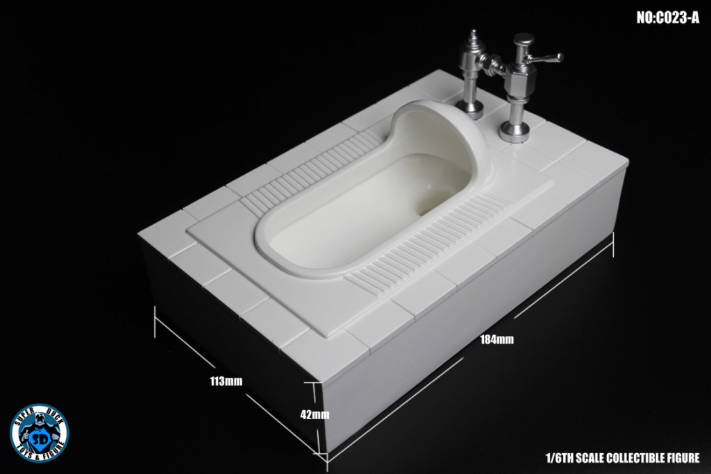 NEW PRODUCT: SUPER DUCK New product: 1/6 蹲 toilet NO:C023 (A, B two colors) 6103