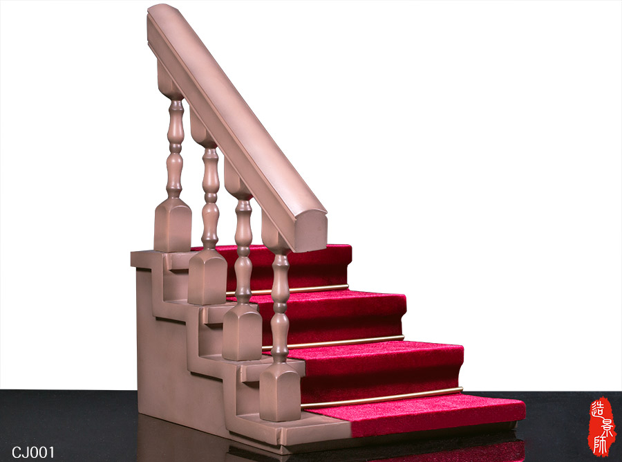 Stairs - NEW PRODUCT: landscaper new product: 1/6 villa stair with armrest scene model (CJ001#)) - suitable for 12-inch doll model 883