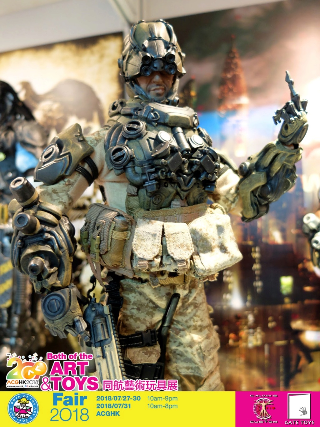 FuturisticMilitaryArmor - Calvin's Custom showcases new 1/6th Futuristic Military Armor Set @ B.O.A.T, ACGHK 2018 B0410