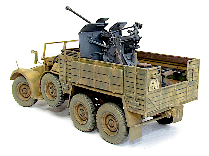 6x4 Truck Krupp Protze et 2cm Flak 30 1/35 Mix Tamiya/Esci 333