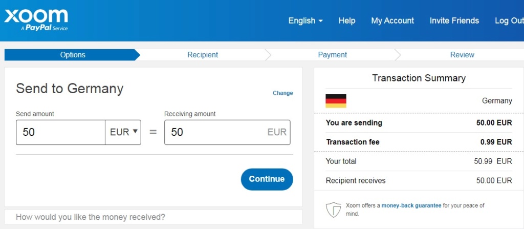 [PAGA] Ganhar 25€ no Paypal com a XOOM Xoom110