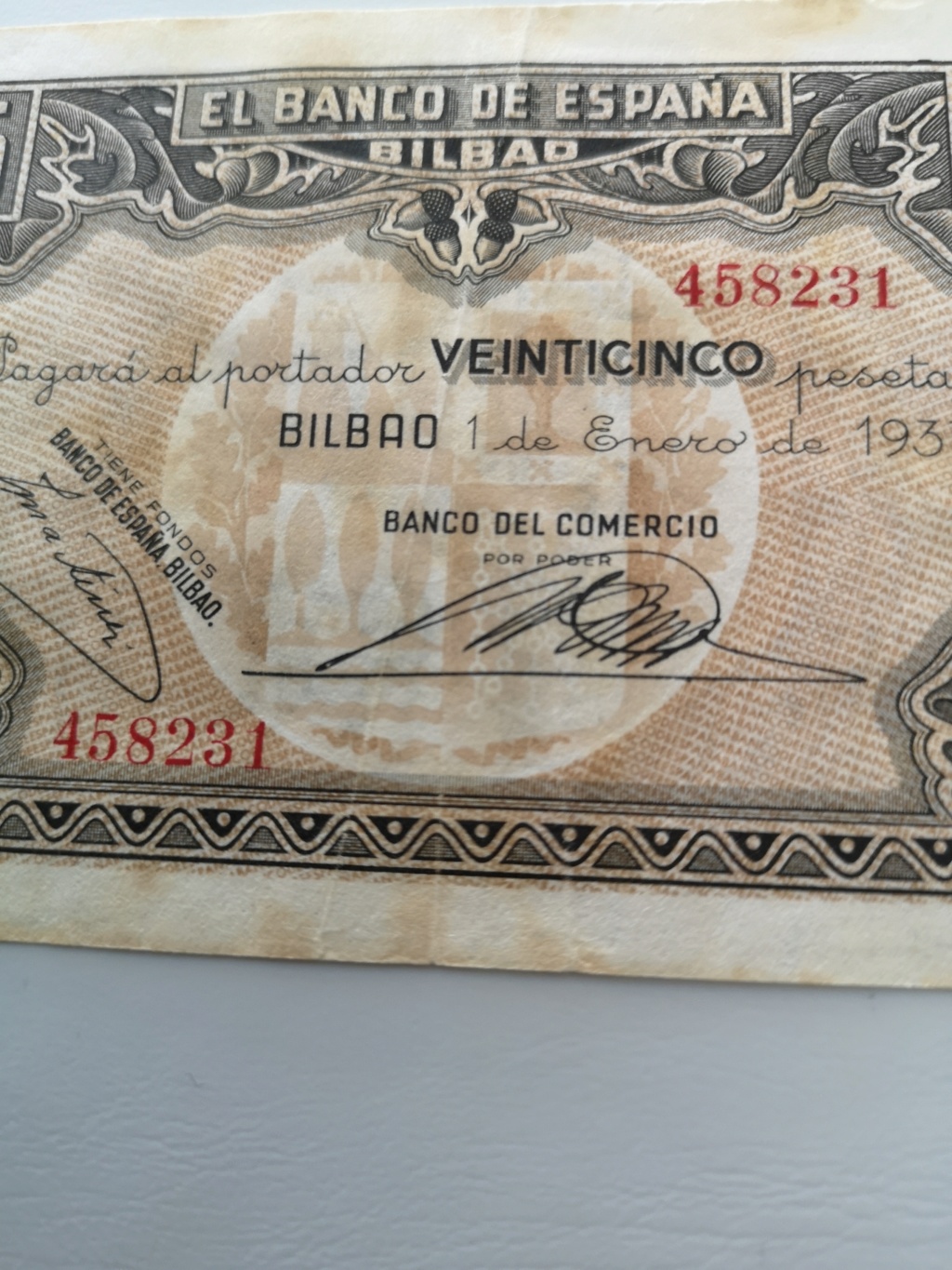 Bilbao - 25 pesetas banco de España en Bilbao  15937612