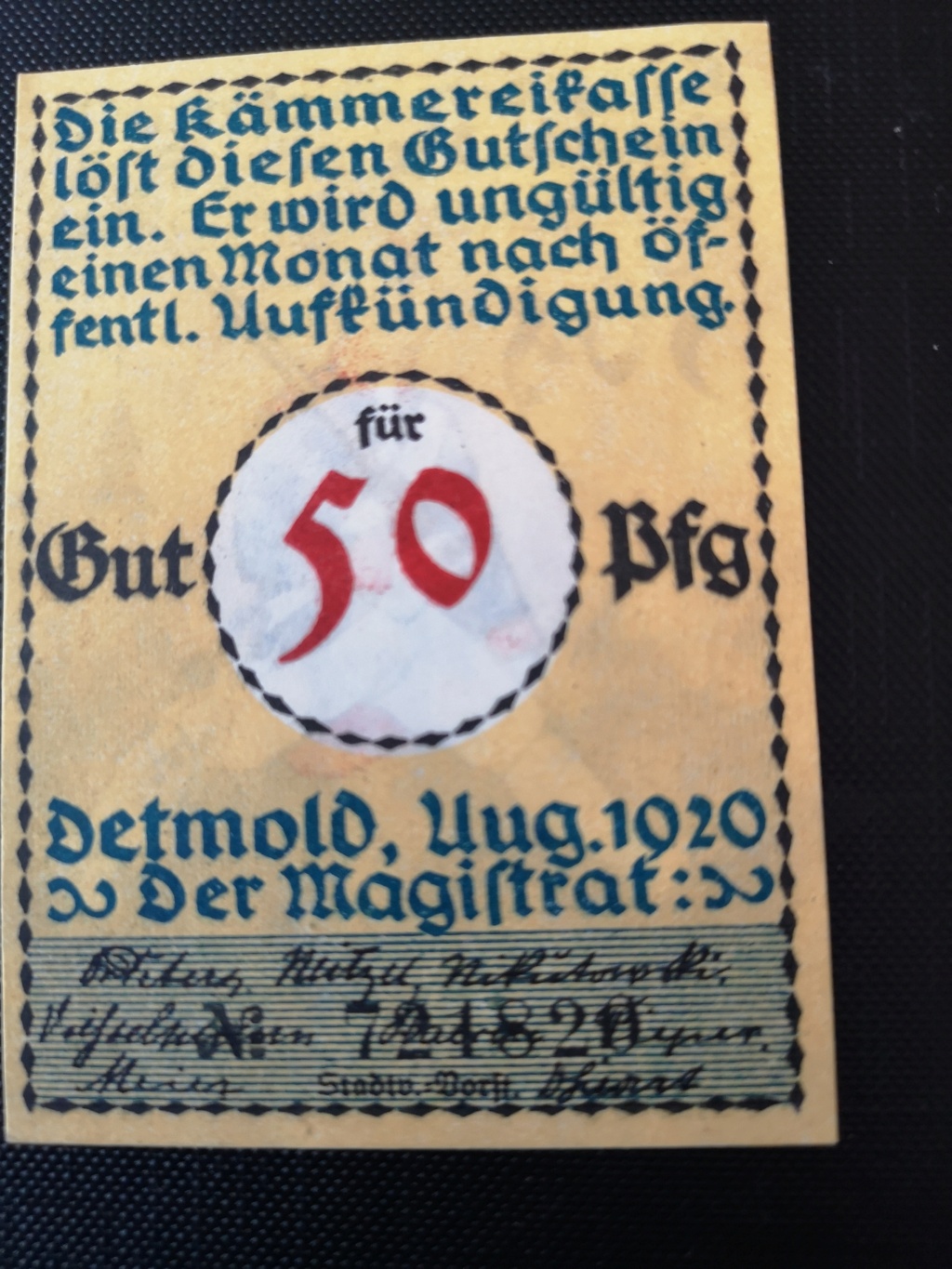 50 pfennig Lippe-Detmold 1920 16161511