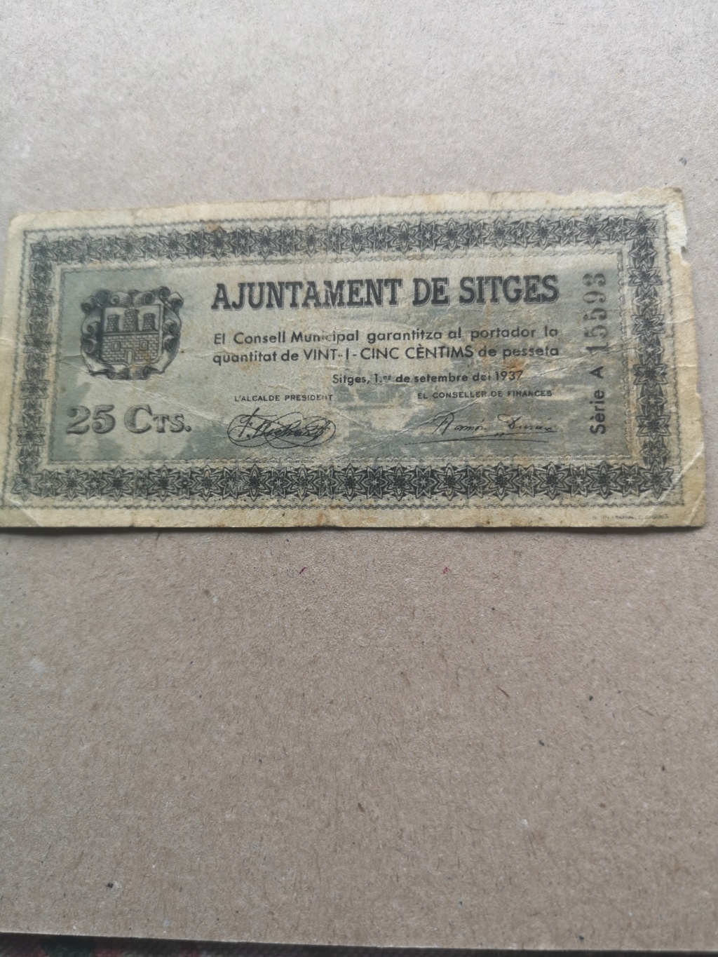 25 Céntimos Sitges, 1937 16385410