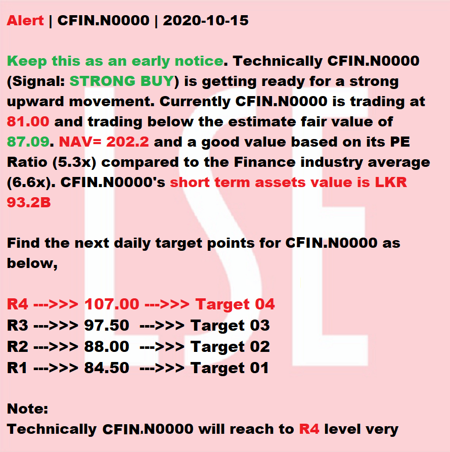 CENTRAL FINANCE COMPANY PLC (CFIN.N0000) Ekxxwd10