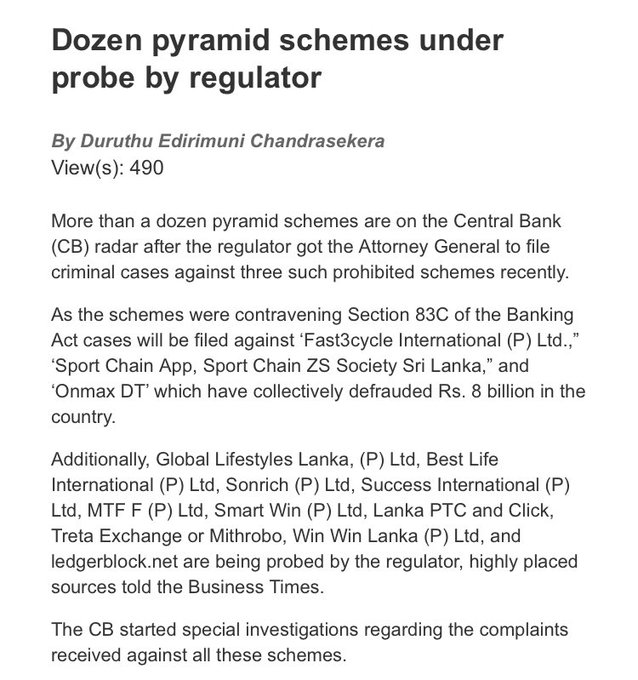 Dozen pyramid schemes under probe by regulator Fsxrrx10