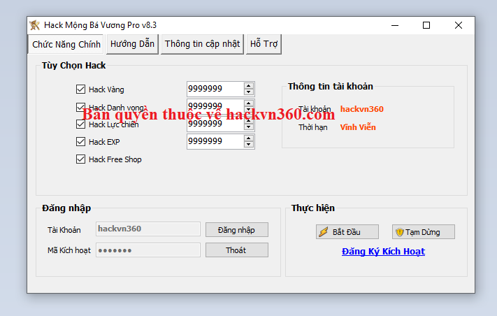 Hack Mộng Bá Vương miễn phí Mongba10