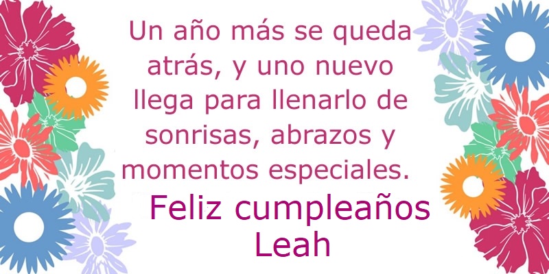 Leah, feliz cumpleaños. Le10