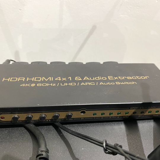 HDMI Audio Extractor Splitter 4 in 2 out HDCP2.2 HDR 4K 60Hz ARC (Used) 27732410