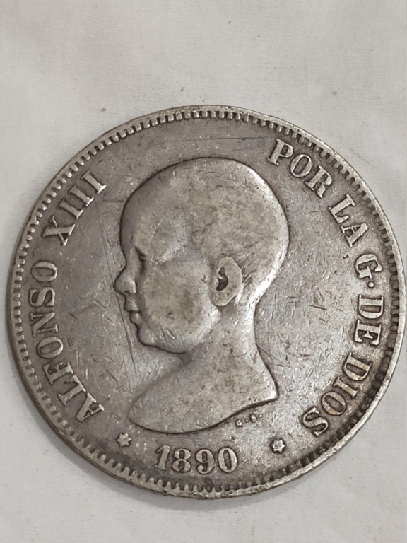 5 Pesetas de 1890 (*18 *90). Alfonso XIII. Img_2066