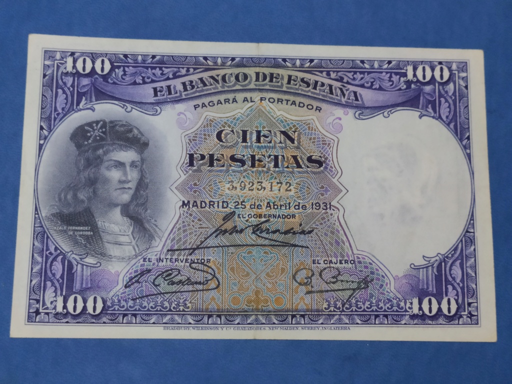 100 pesetas 1931 (Gonzalo Fernández de Córdoba). Img_2261