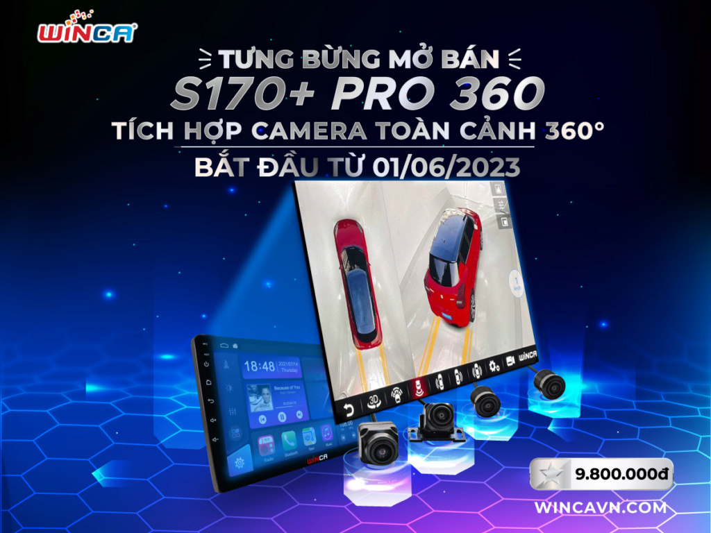 Tưng bừng mở bán – giá rẻ bất ngờ cùng màn hình android winca s170+ pro tích hợp camera 360  M-bzen11