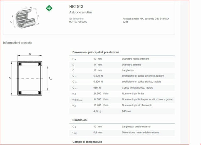 Cuscinetto McCulloch Elite 1900 Ina_hk14