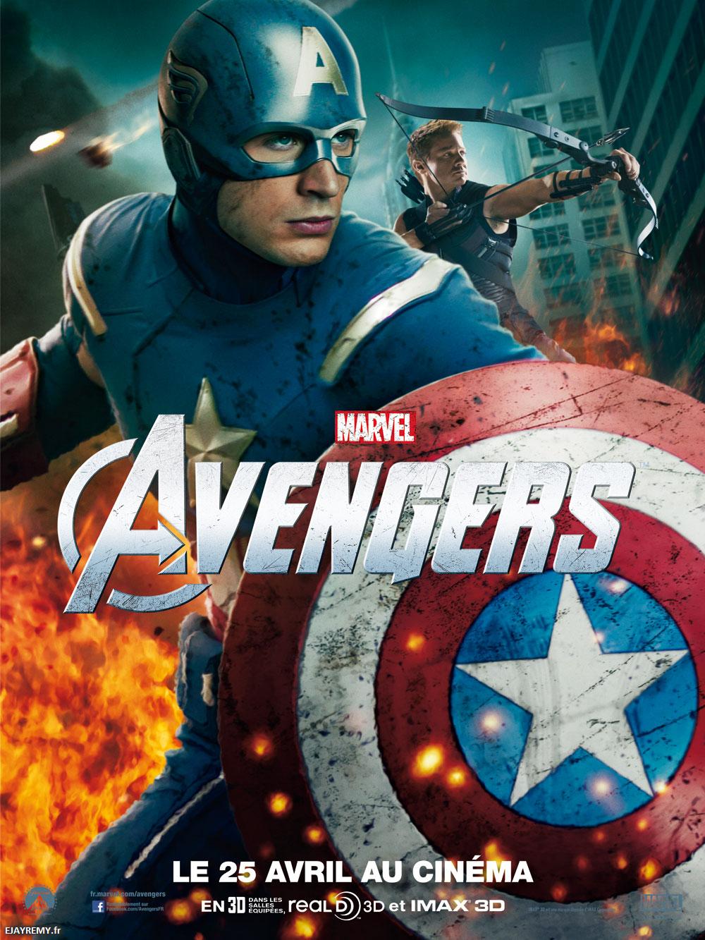 Avengers - Affiche des personnages Captain America & Hawkeye 120x1610