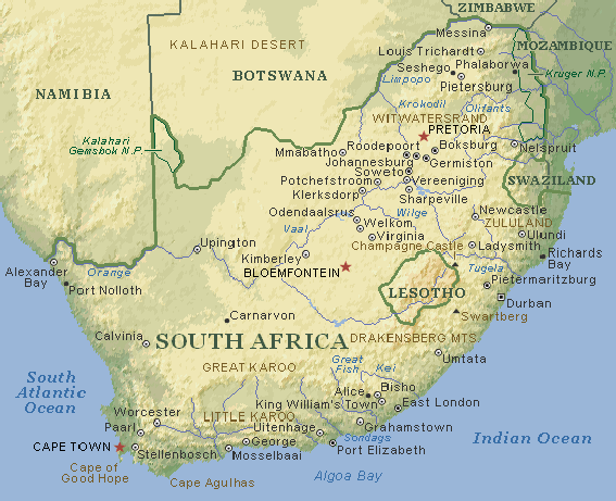 Afrique du Sud Carte-10