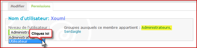 Supprimer un membre du groupe admin 18-09-10