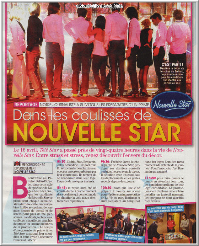 "Dans les coulisses de la Nouvelle Star" (Tl Star) Ns110